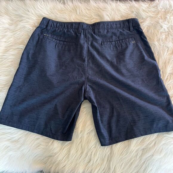 Hurley X Nike Dri-Fit Men’s 36 Blue Flat Front‎ Chino Shorts Casual Lightweight - Picture 2 of 11